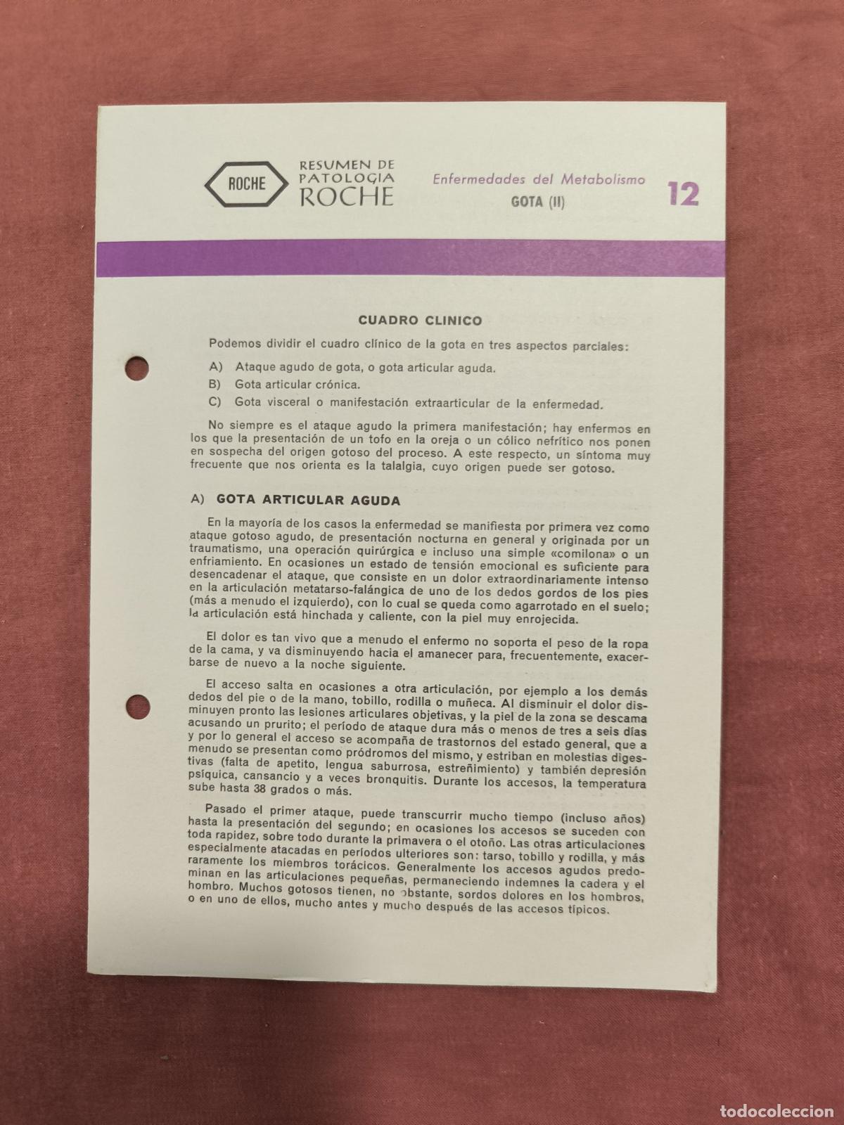 Collection Magazines and Newspapers: Folleto Resumen de Patolog&iacute;a Roche N&ordm; 12 &ndash; Metabolismo: Gota II