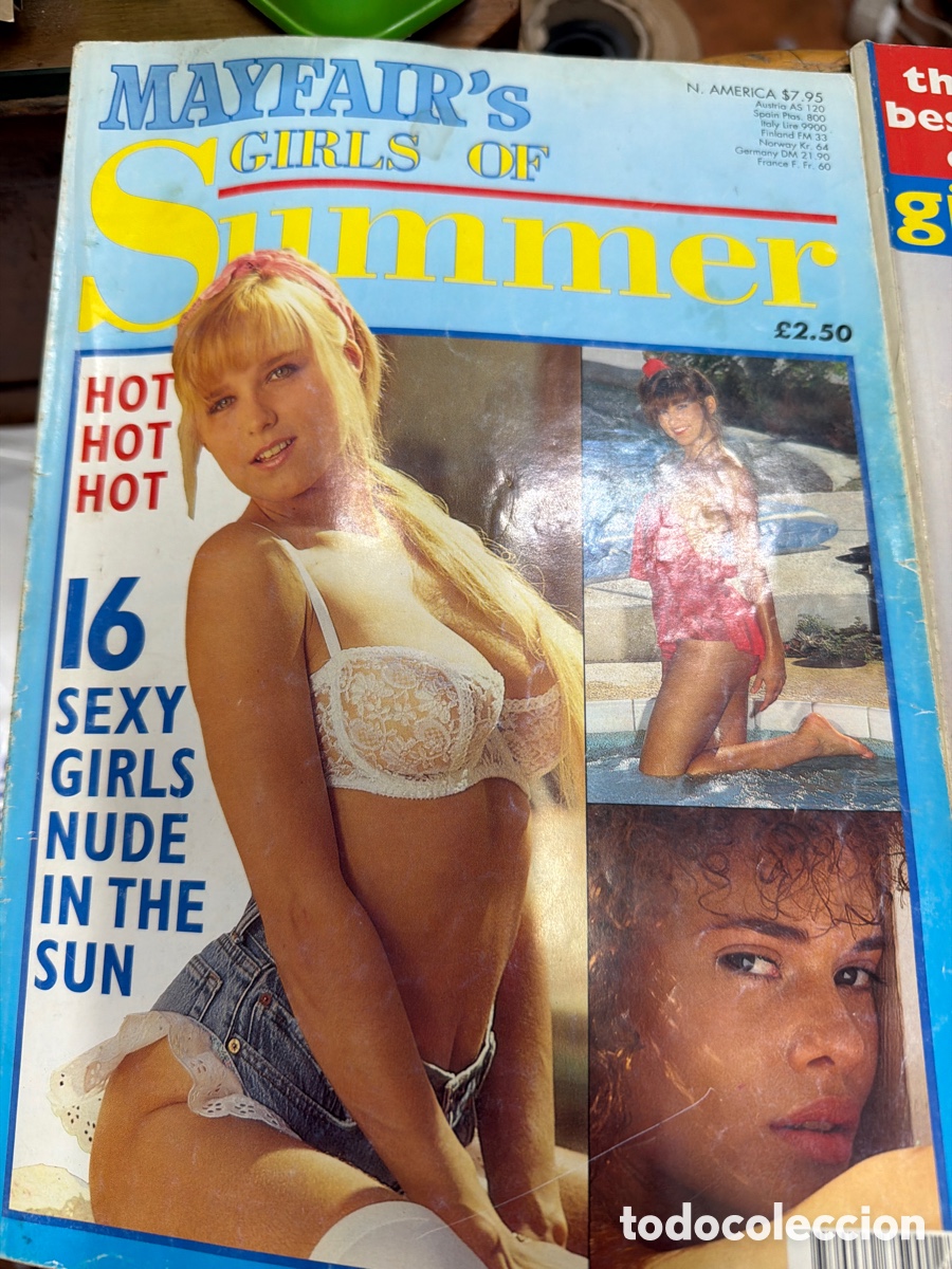 Coleccionismo de revistas y peri&oacute;dicos: Lote de 2 revistas er&oacute;ticas MAYFAIR GIRLS OF SUMMER.edicion inglesa.a&ntilde;os 90.contiene p&oacute;ster