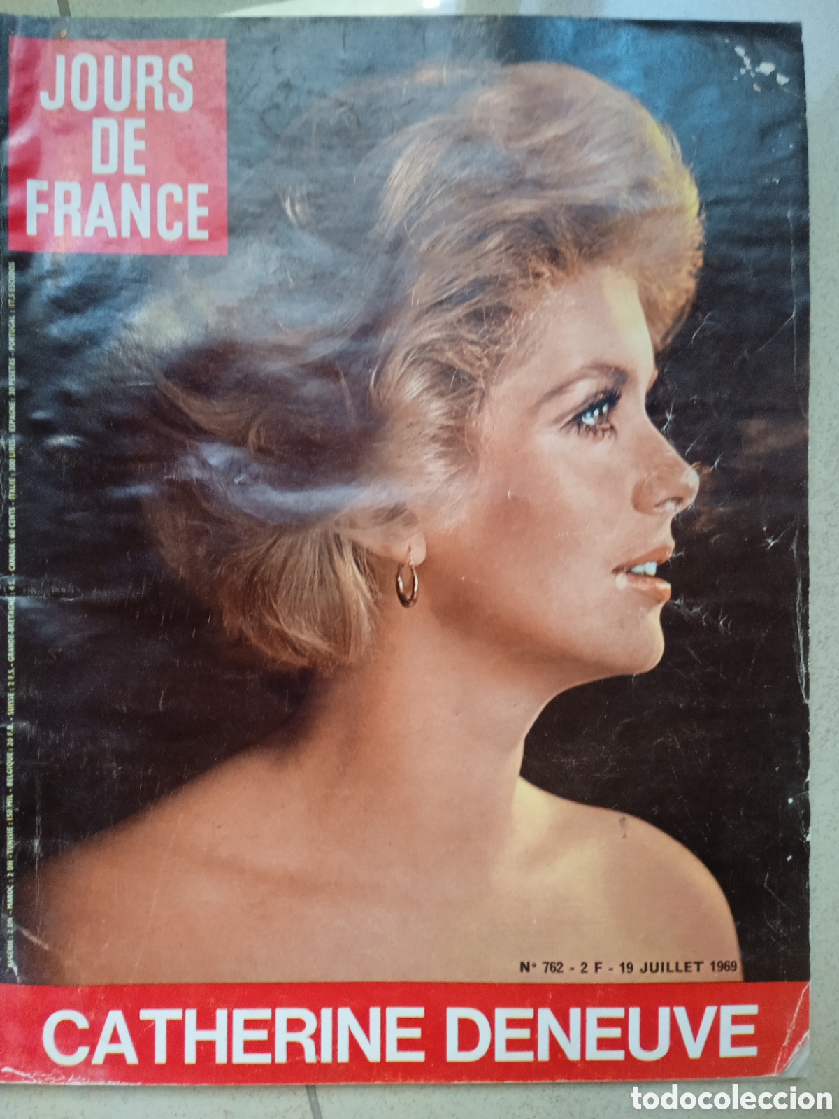 Coleccionismo de revistas y peri&oacute;dicos: Jours de France n&deg; 762 Catherine Deneuve M&oacute;naco