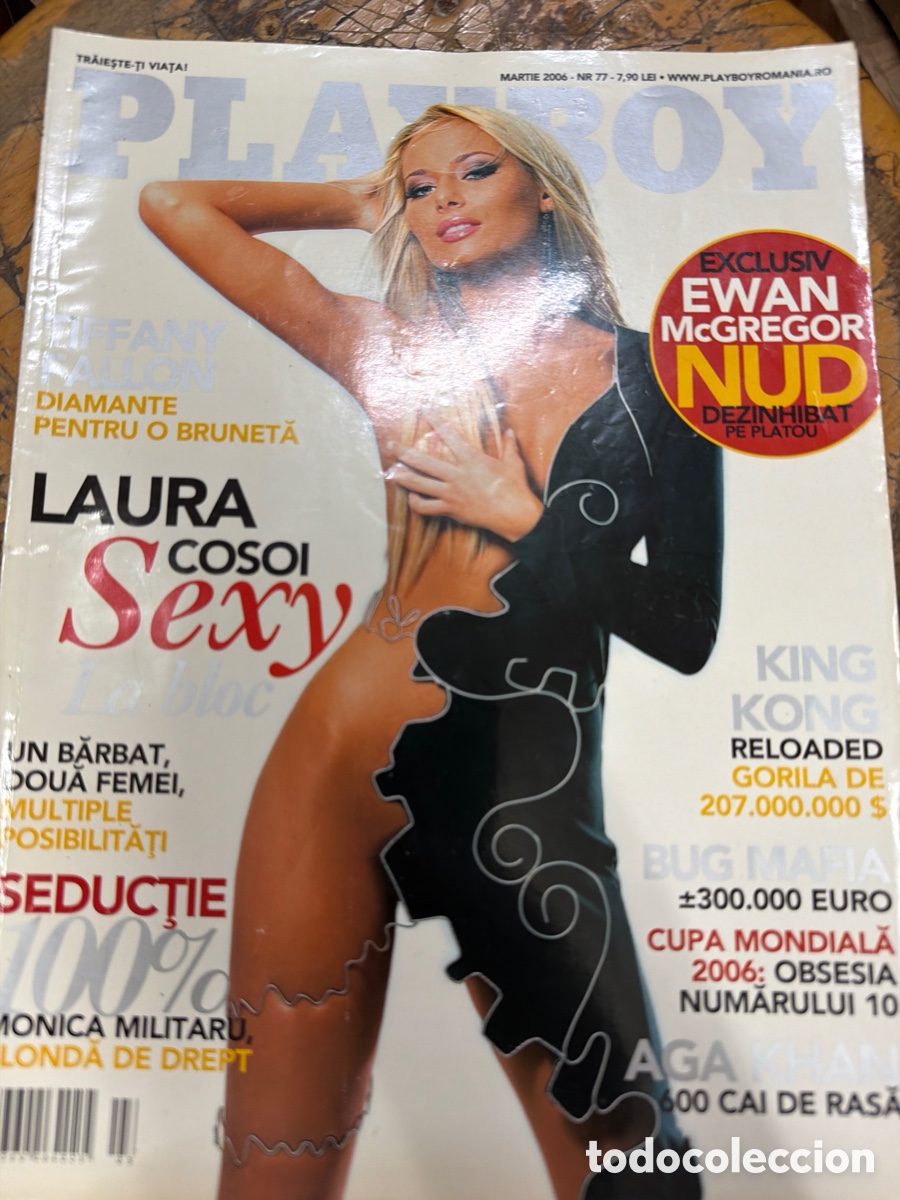 Coleccionismo de revistas y peri&oacute;dicos: Revista er&oacute;tica PLAYBOY EN RUMANO.N 77.2006.poster interior