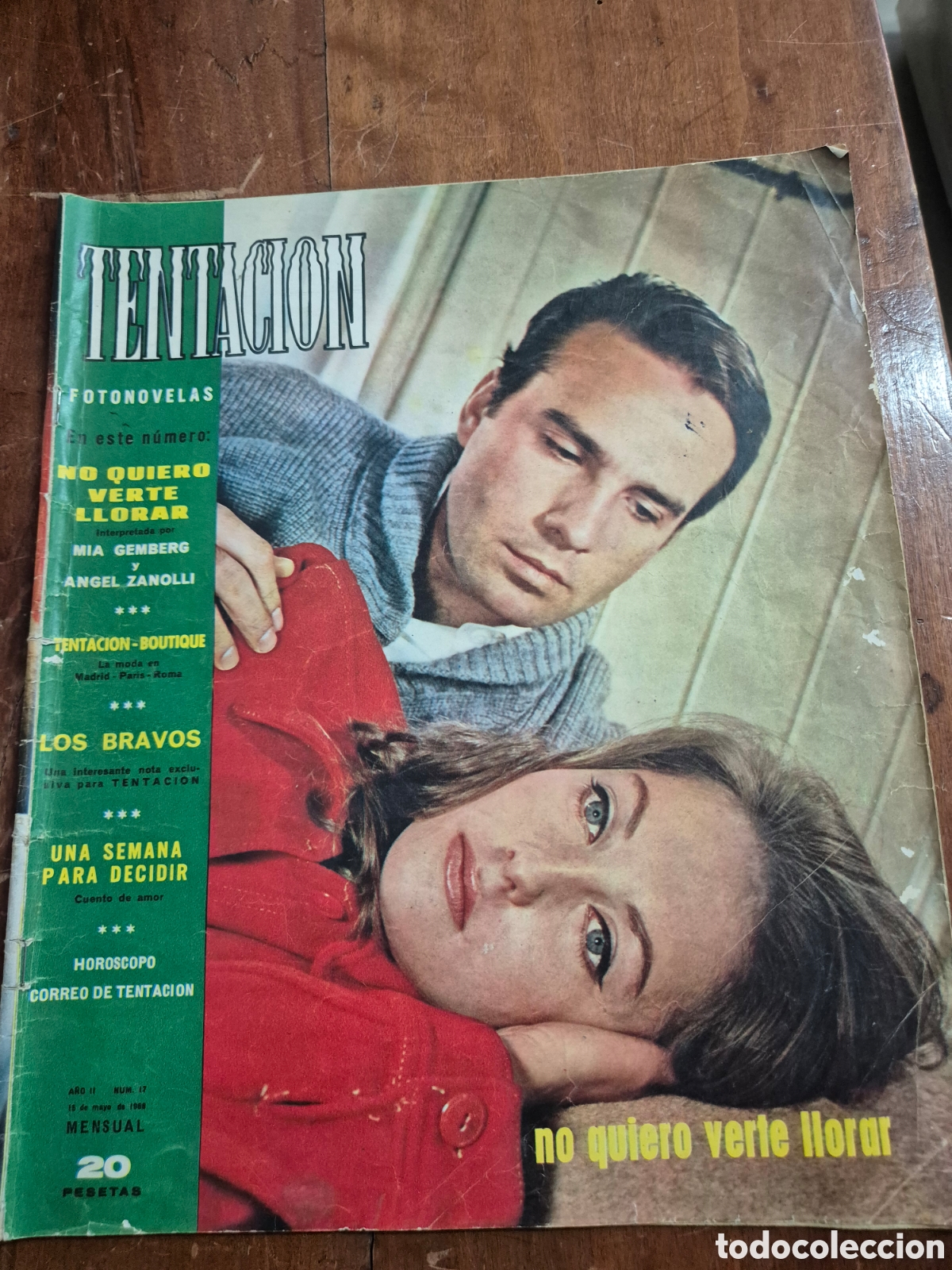 Coleccionismo de revistas y peri&oacute;dicos: TENTACION FOTONOVELA 18/5/68