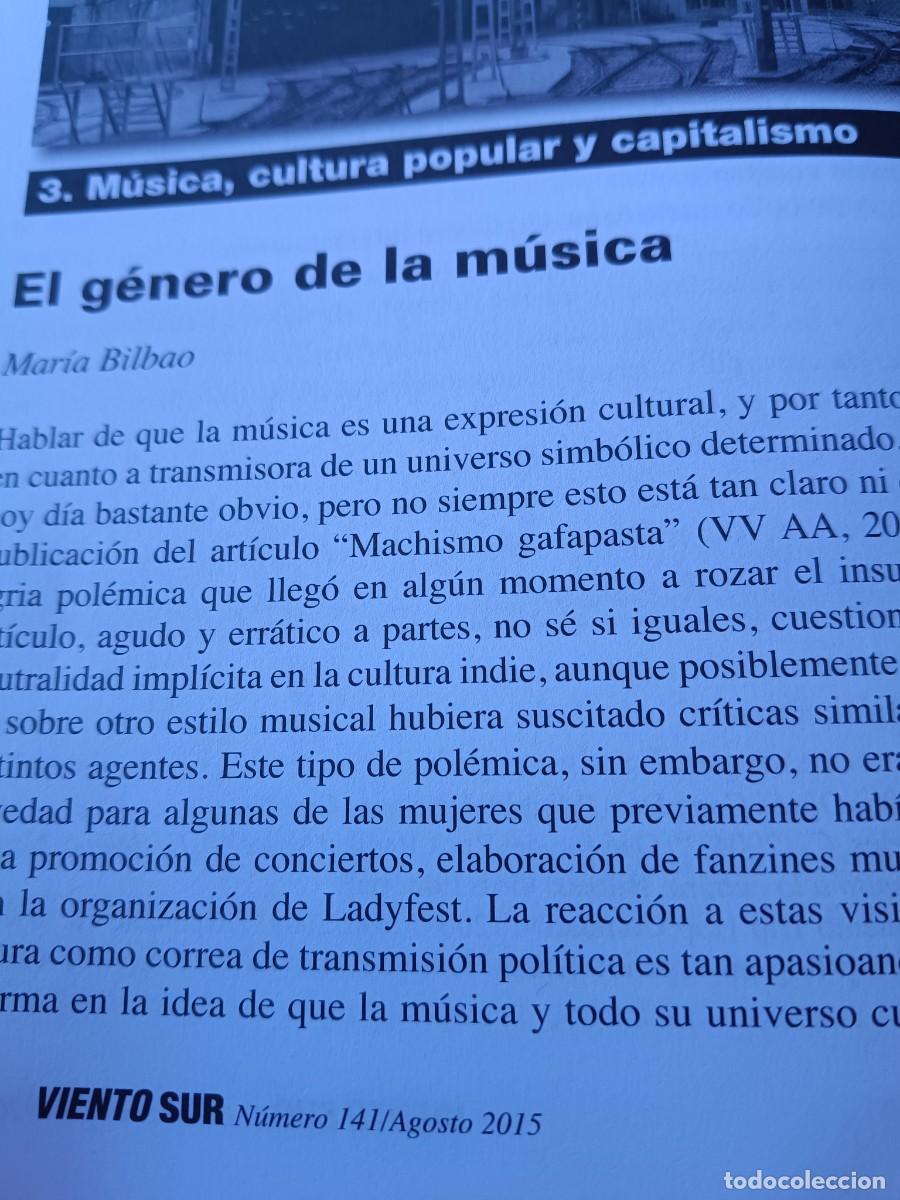 Coleccionismo de revistas y peri&oacute;dicos: EL GENERO EN LA M&Uacute;SICA POP, ASIMILACI&Oacute;N DEL FEMINISMO? 7 P&Aacute;GS REVISTA VIENTO SUR 2015