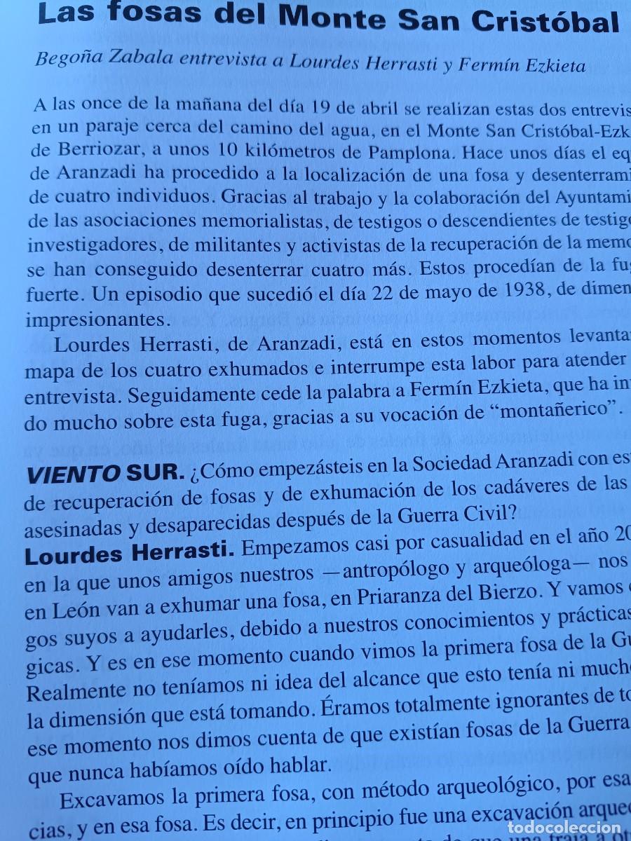 Coleccionismo de revistas y peri&oacute;dicos: EXHUMACI&Oacute;N FOSAS DEL MONTE SAN CRIST&Oacute;BAL, FUSILADOS EN LA GUERRA CIVIL 9 P&Aacute;G REVISTA VIENTO SUR 2015