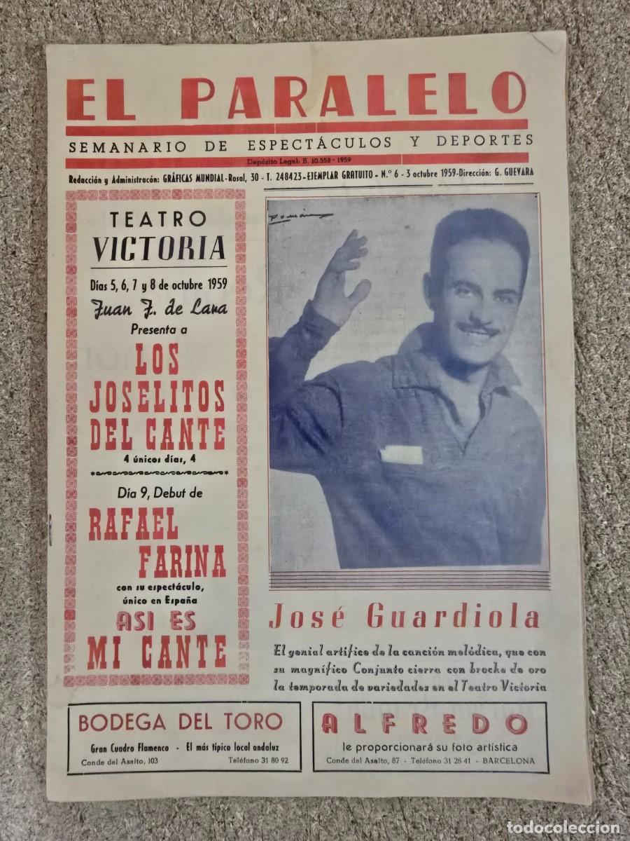 Coleccionismo de revistas y peri&oacute;dicos: Semanario El Paralero 6.Octubre 1959