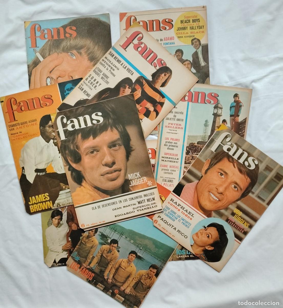 Coleccionismo de revistas y peri&oacute;dicos: lote de 10 n&uacute;meros de la revista Fans