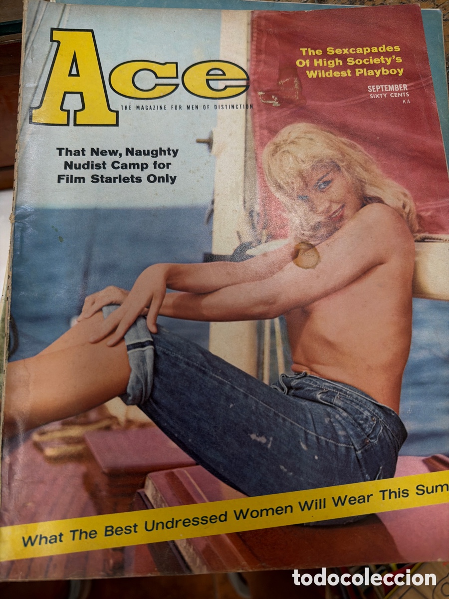 Coleccionismo de revistas y peri&oacute;dicos: Revista er&oacute;tica vintage pin-ups ACE the magazine for men of distinction.edici&oacute;n americana.vol 9 n 2