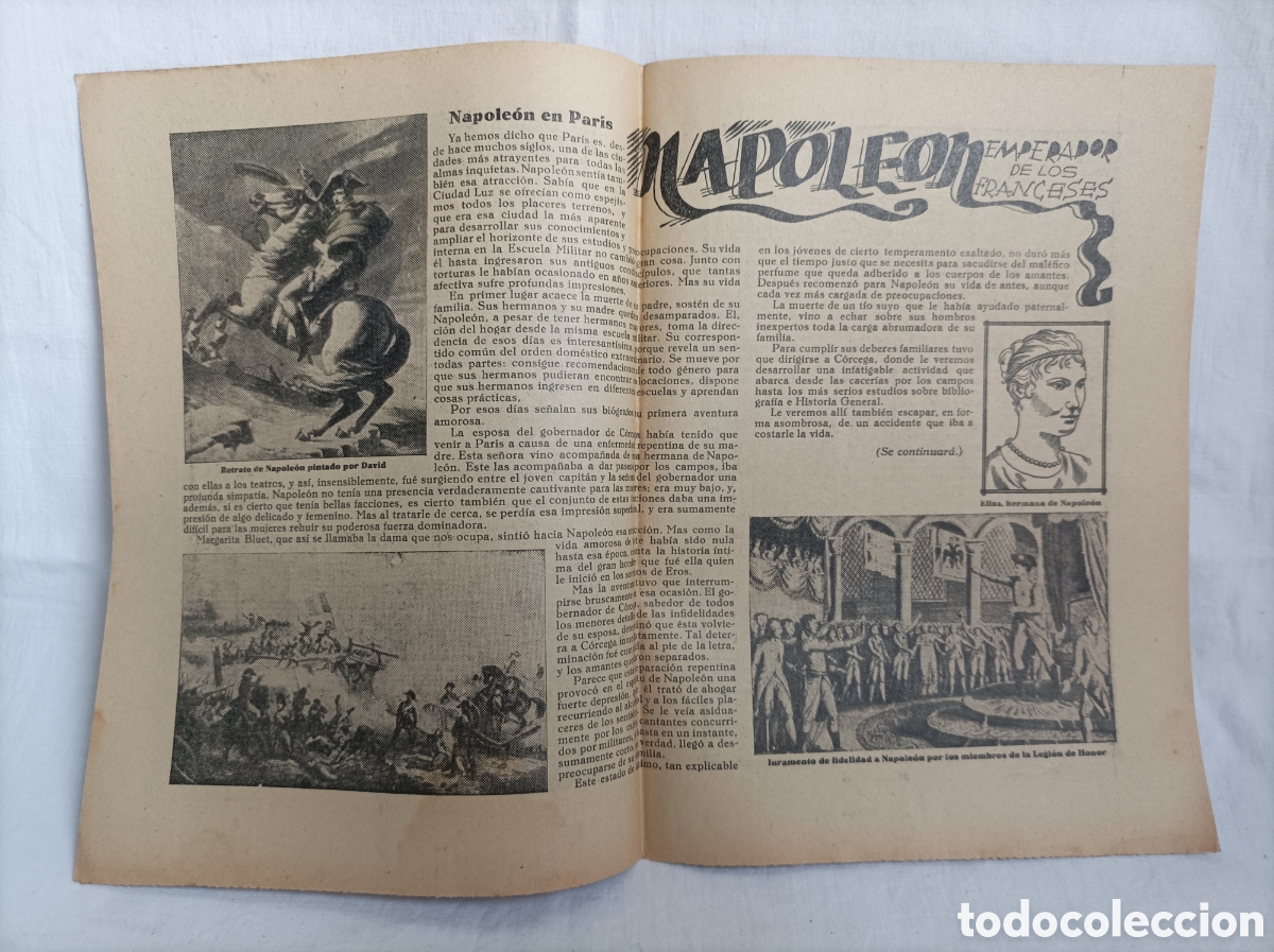 Coleccionismo de revistas y peri&oacute;dicos: Miss Valencia. Barbero de Sevilla pel&iacute;cula. Napole&oacute;n. Hogar. 1935