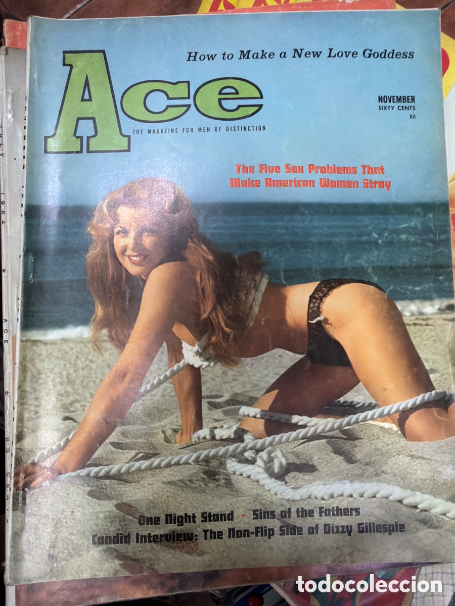 Coleccionismo de revistas y peri&oacute;dicos: Revista er&oacute;tica vintage pin-ups ACE how to make a new love goddess.vol 8 n 3 November 1964.ilustrado