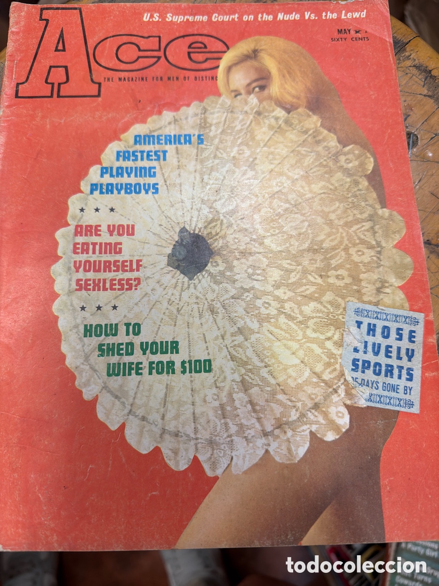 Coleccionismo de revistas y peri&oacute;dicos: Revista er&oacute;tica vintage pin-ups ACE U.S SUPREME COURT ON THE NUDE Vs THE LEWD.vol 7 n 6 may 1964 ilu