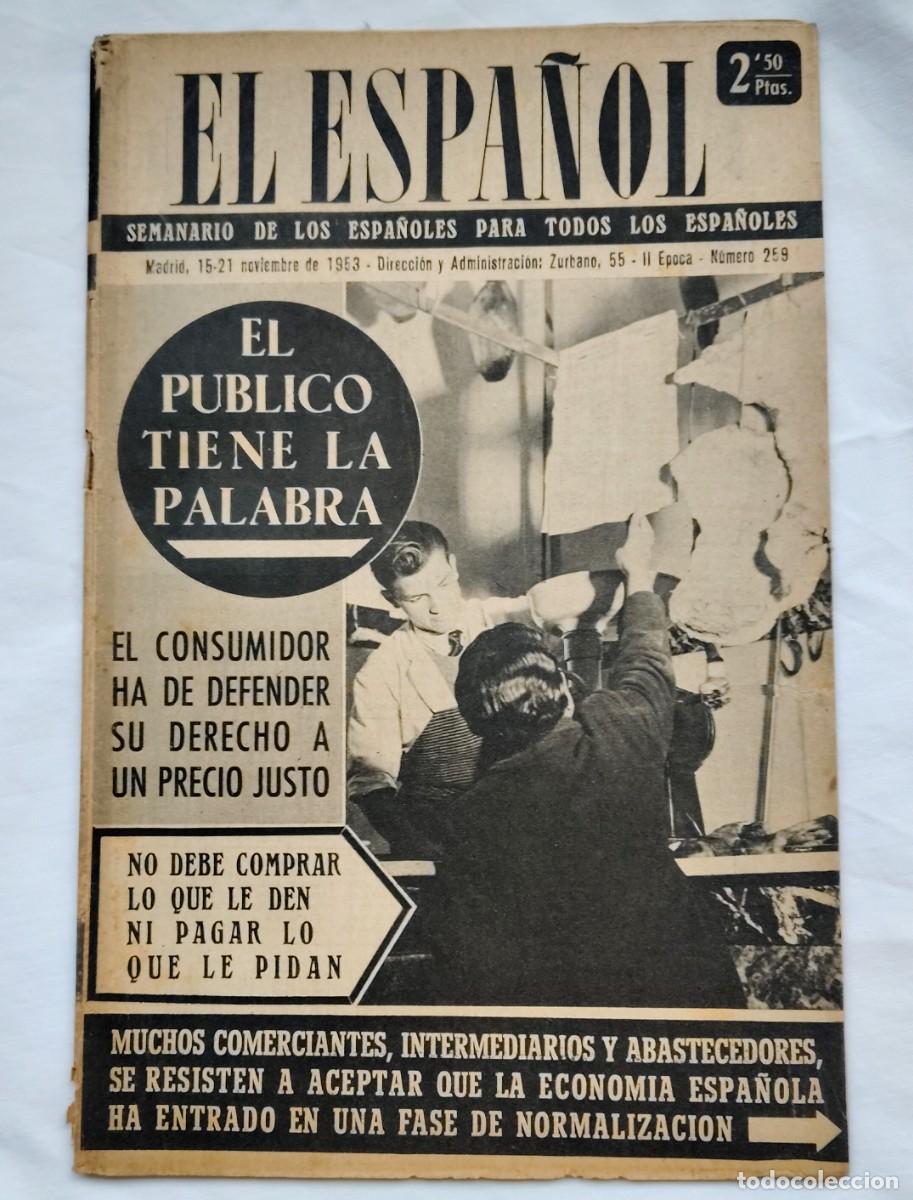 Coleccionismo de revistas y peri&oacute;dicos: El Espa&ntilde;ol n&ordm; 259 Noviembre 1953
