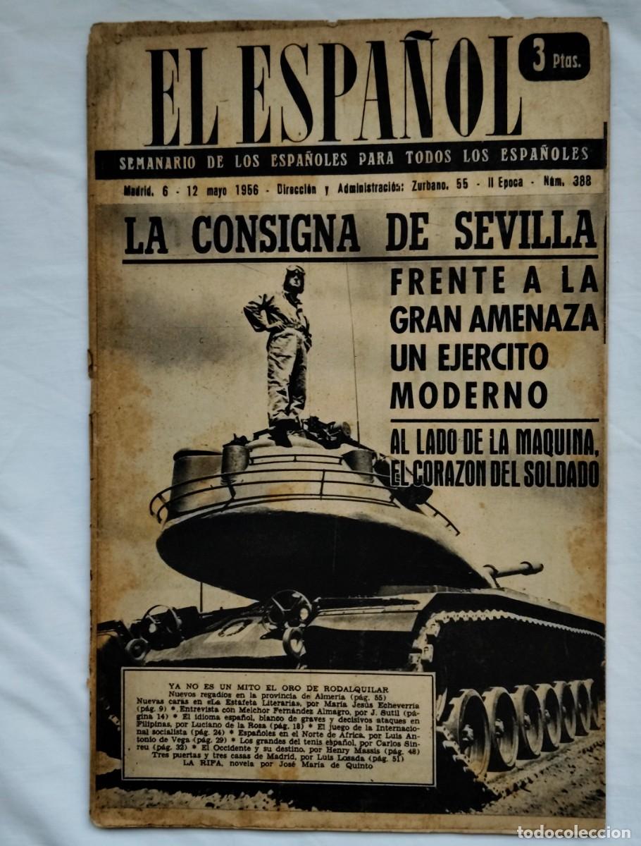 Sammeln von Zeitschriften und Zeitungen: El Espa&ntilde;ol 12 mayo 1956 num 388. Revista, semanario.