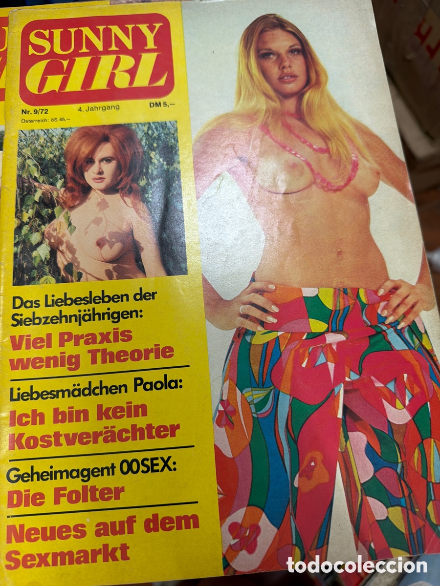 Coleccionismo de revistas y peri&oacute;dicos: Lote de 3 revistas er&oacute;ticas vintage SUNNY GIRLS.edicion alemana.n 8,9,10-a&ntilde;o 1972 ilustrado pro