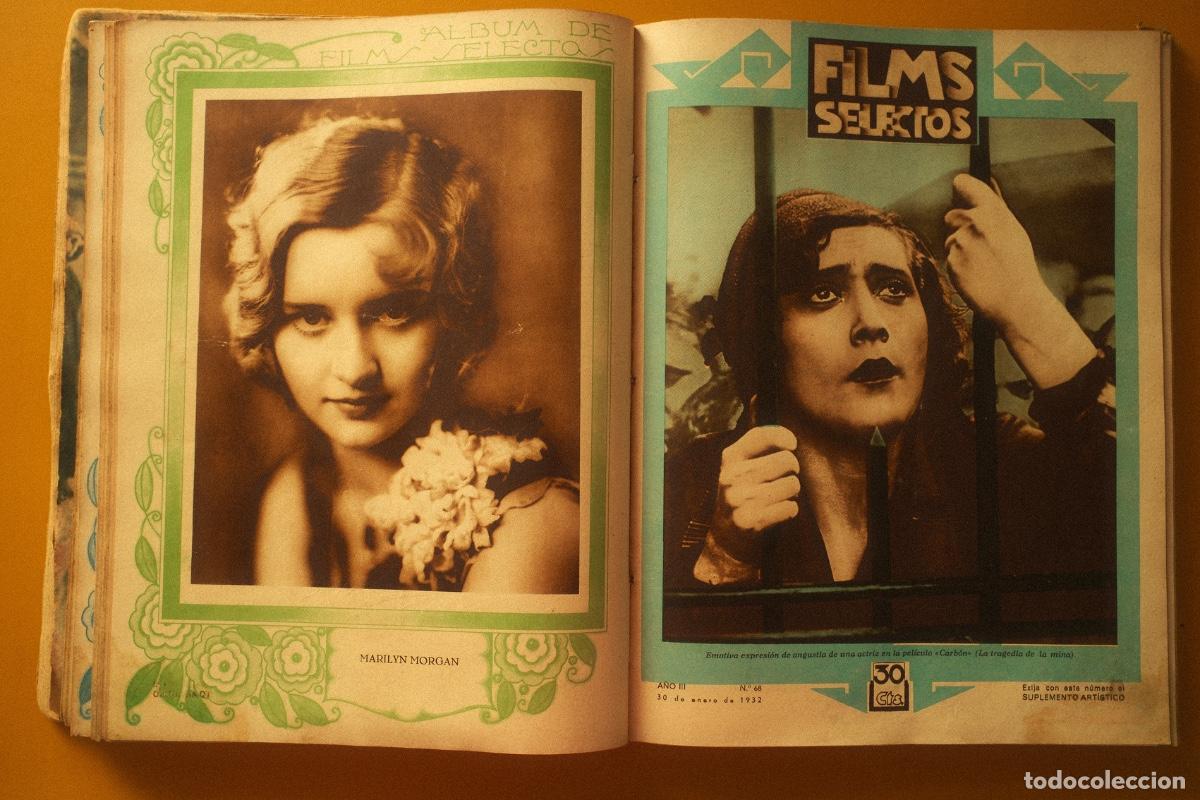 Coleccionismo de revistas y peri&oacute;dicos: LOTE 27 N&Uacute;MEROS ANTIGUOS REVISTA &rdquo;FILMS SELECTOS&rdquo; ENCUADERNADOS (1931-1933) - CINE MUDO/SONORO ESPA&Ntilde;