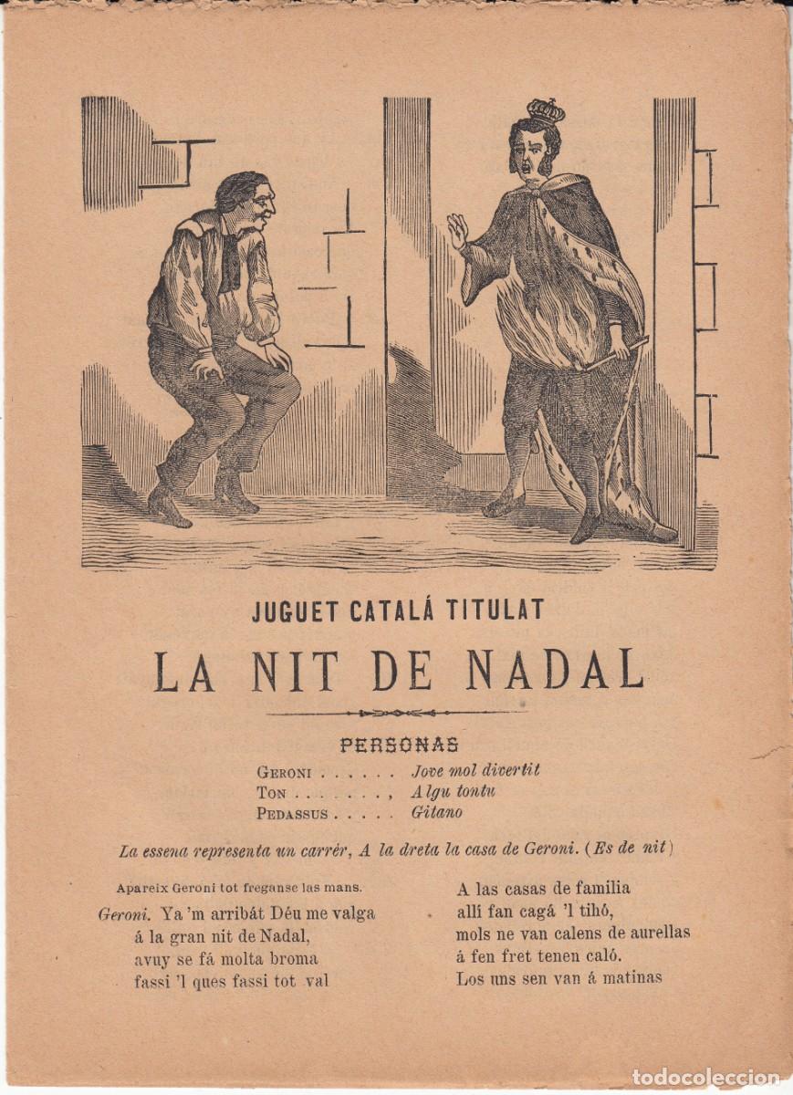 Coleccionismo de revistas y peri&oacute;dicos: PLIEGO DE CORDEL - ROMAN&Ccedil;OS - LA NIT DE NADAL - SIGLO XIX