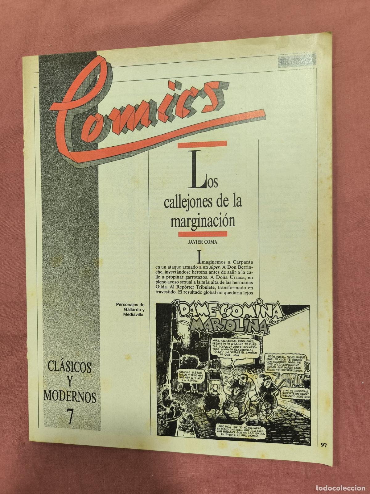 Colecionismo de Revistas e Jornais: C&oacute;mics Cl&aacute;sicos y Modernos N&ordm; 7 El Pa&iacute;s &ndash; Los Callejones de la Marginaci&oacute;n