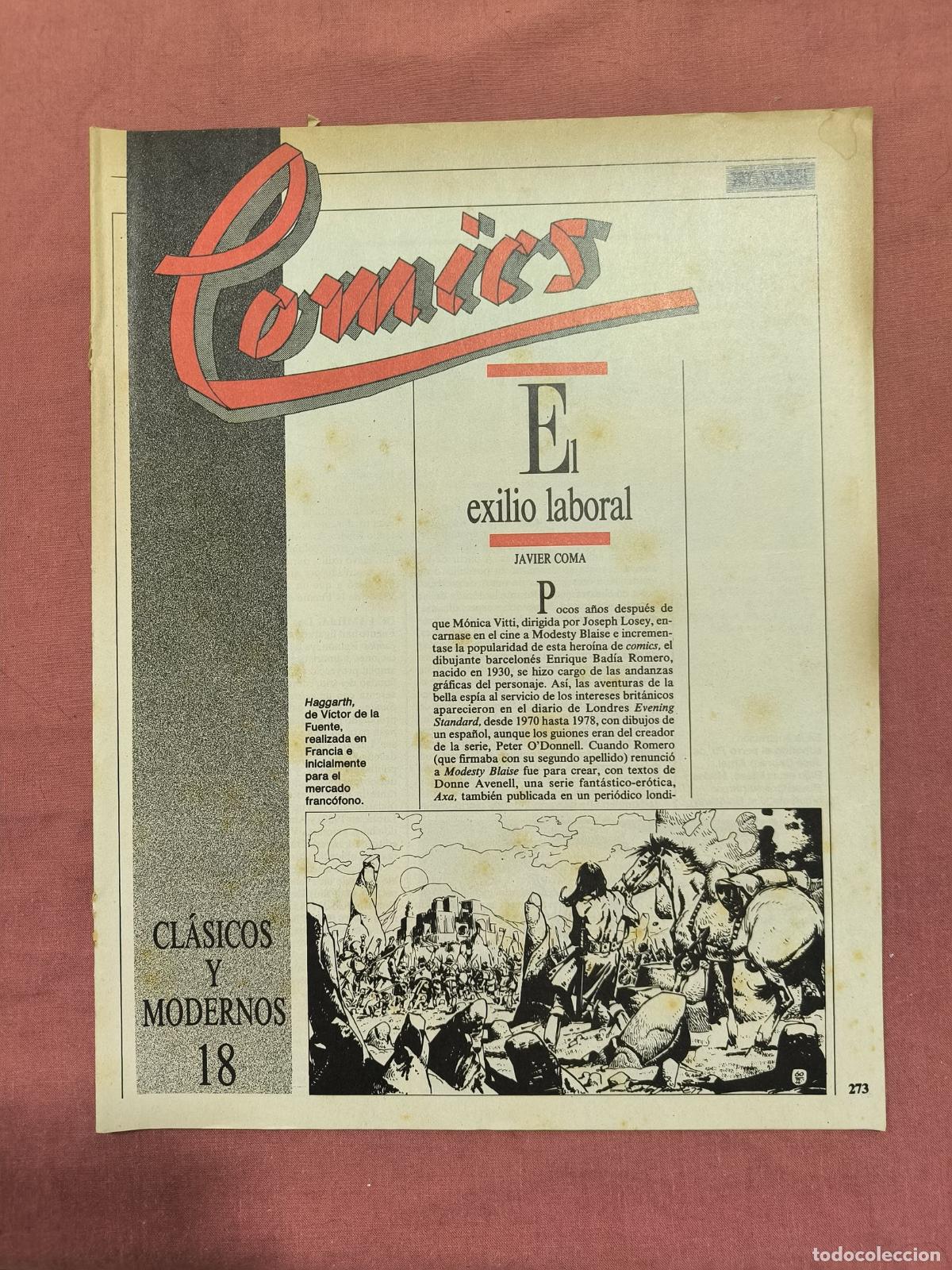 Colecionismo de Revistas e Jornais: C&oacute;mics Cl&aacute;sicos y Modernos N&ordm; 18 El Pa&iacute;s &ndash; El Exilio Laboral