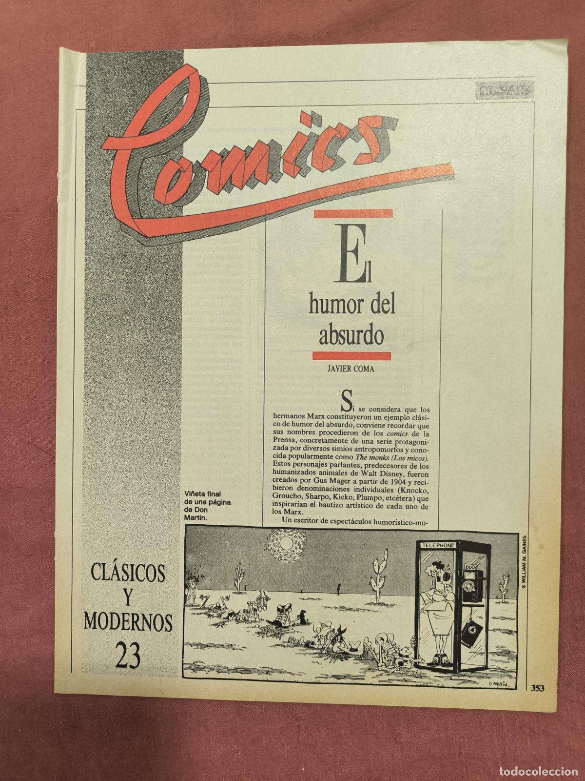 Colecionismo de Revistas e Jornais: C&oacute;mics Cl&aacute;sicos y Modernos N&ordm; 23 El Pa&iacute;s &ndash; El Humor del Absurdo