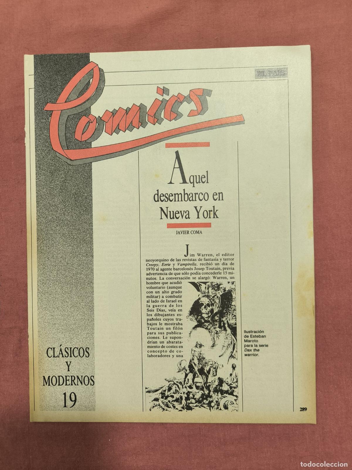 Colecionismo de Revistas e Jornais: C&oacute;mics Cl&aacute;sicos y Modernos N&ordm; 19 El Pa&iacute;s &ndash; Aquel Desembarco en Nueva York