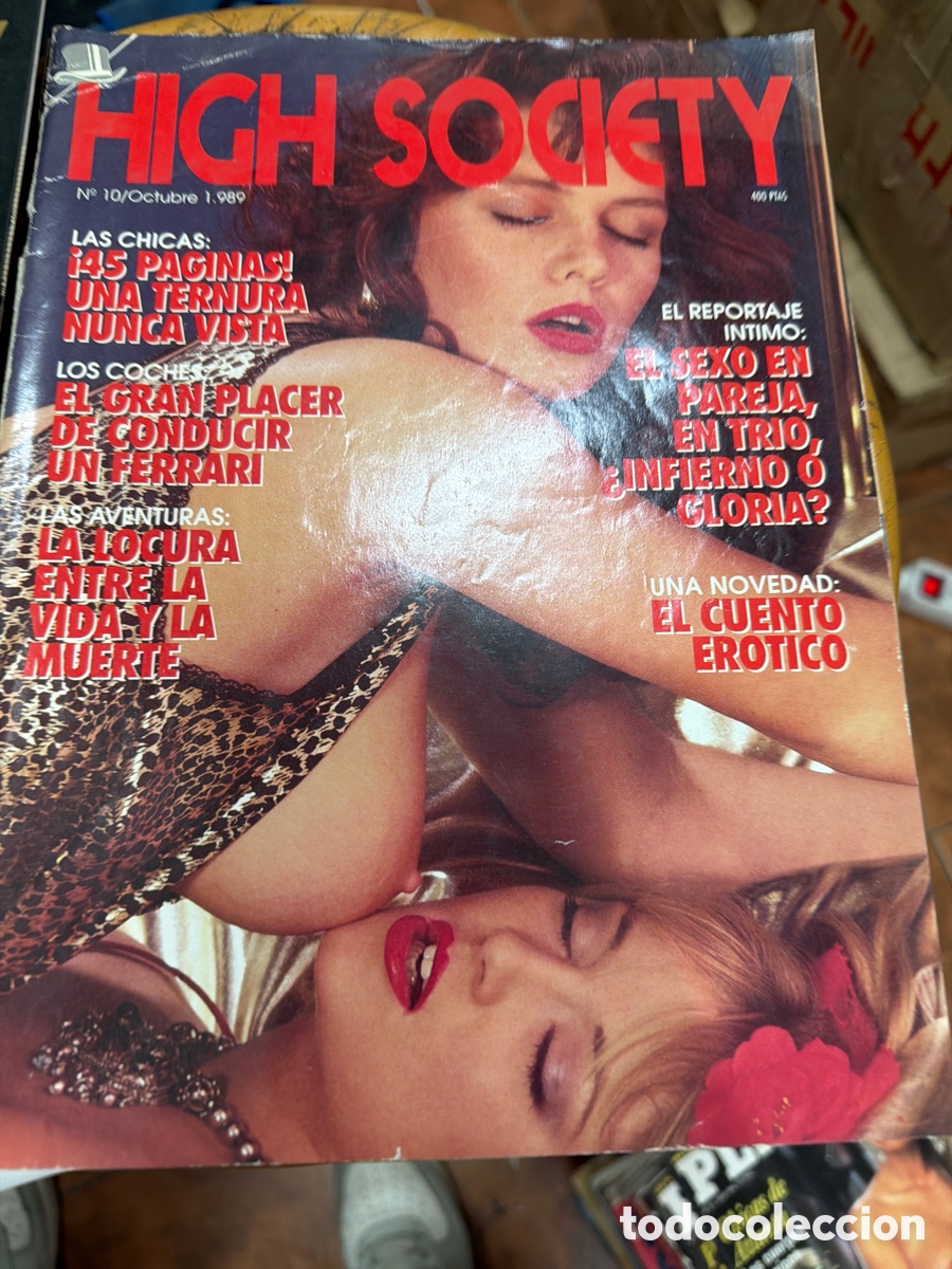 Coleccionismo de revistas y peri&oacute;dicos: Lote de 2 revistas er&oacute;ticas porno HIGH SOCIETY.edici&oacute;n espa&ntilde;ola.n 10 y n 9 1989.ilustrado