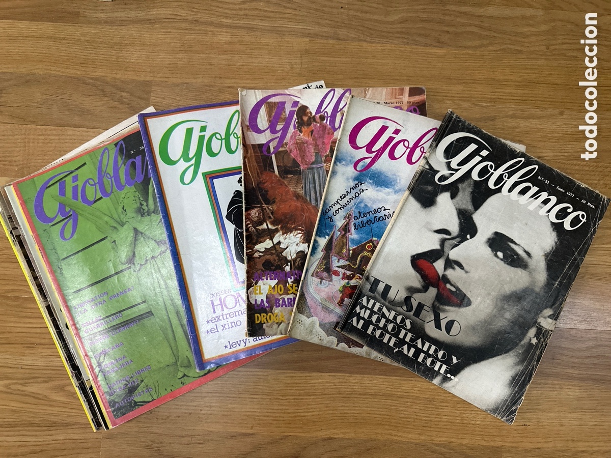 Coleccionismo de revistas y peri&oacute;dicos: Revista Ajoblanco lote de 10 a&ntilde;os 1977 1978