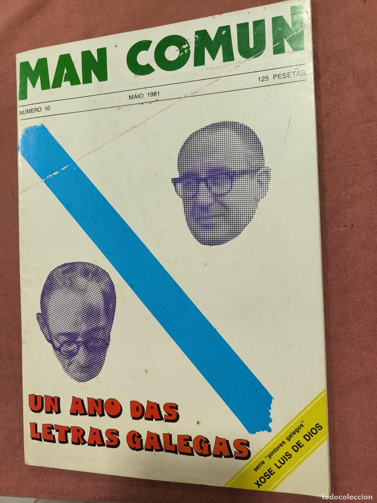 Collectionnisme de Revues et Journaux: Revista Man Com&uacute;n 1981 &ndash; Un Ano das Letras Galegas Galicia Coleccionismo