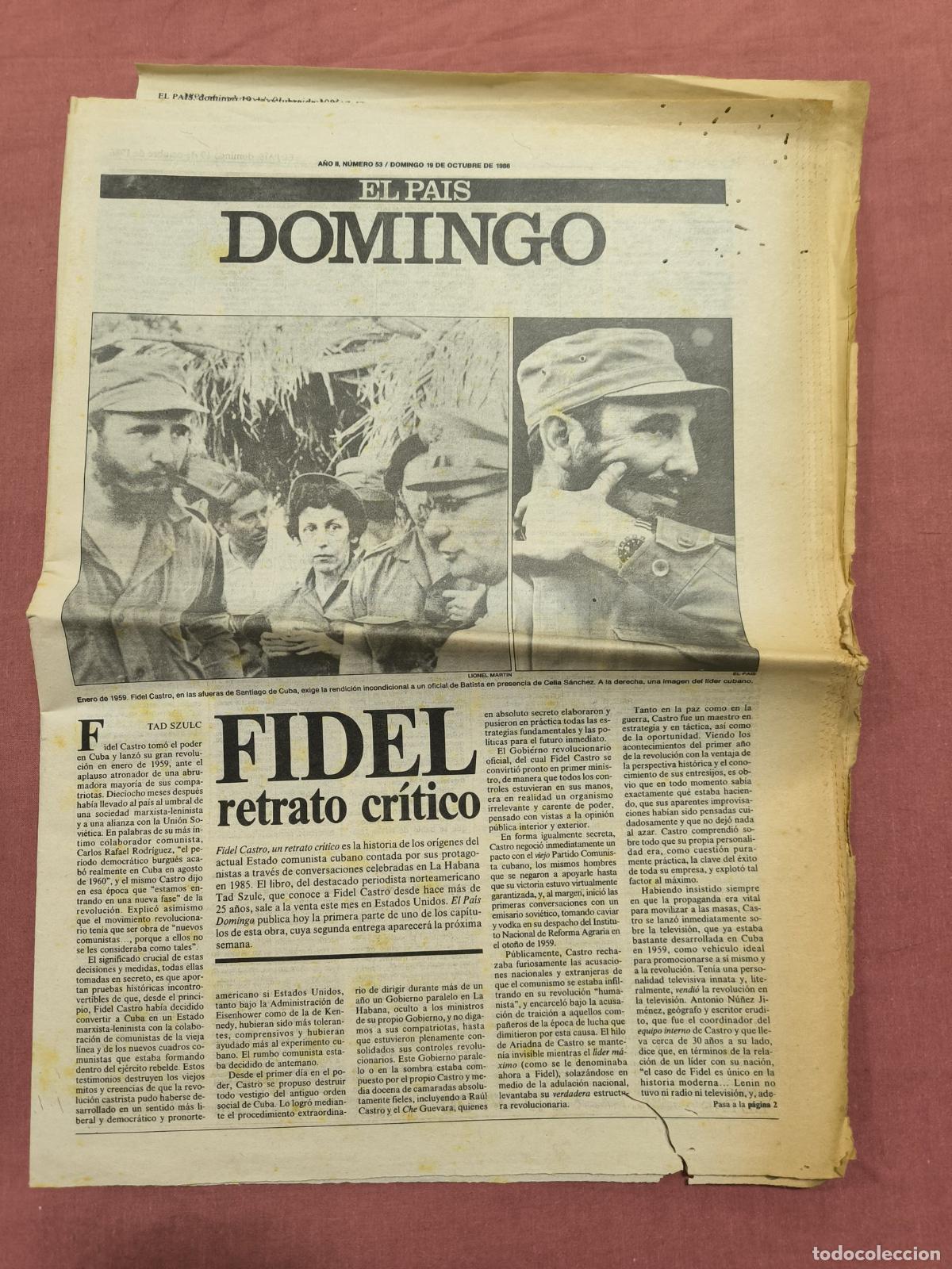 Collectionnisme de Revues et Journaux: Suplemento El Pa&iacute;s Domingo &ndash; Fidel Castro Retrato Cr&iacute;tico Coleccionismo
