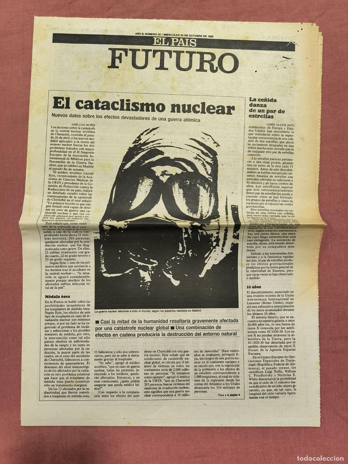 Collectionnisme de Revues et Journaux: Suplemento El Pa&iacute;s Futuro &ndash; El Cataclismo Nuclear Ciencia Coleccionismo