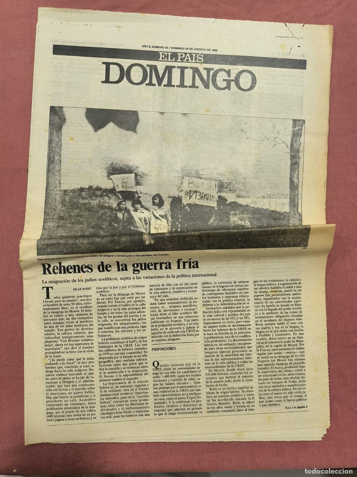 Collectionnisme de Revues et Journaux: Suplemento El Pa&iacute;s Domingo &ndash; Rehenes de la Guerra Fr&iacute;a Coleccionismo