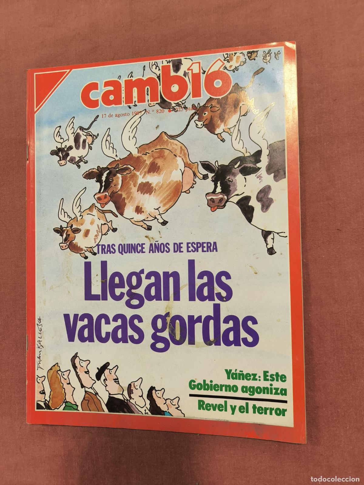 Coleccionismo de revistas y peri&oacute;dicos: Revista Cambio 16 &ndash; Llegan las Vacas Gordas Econom&iacute;a Coleccionismo