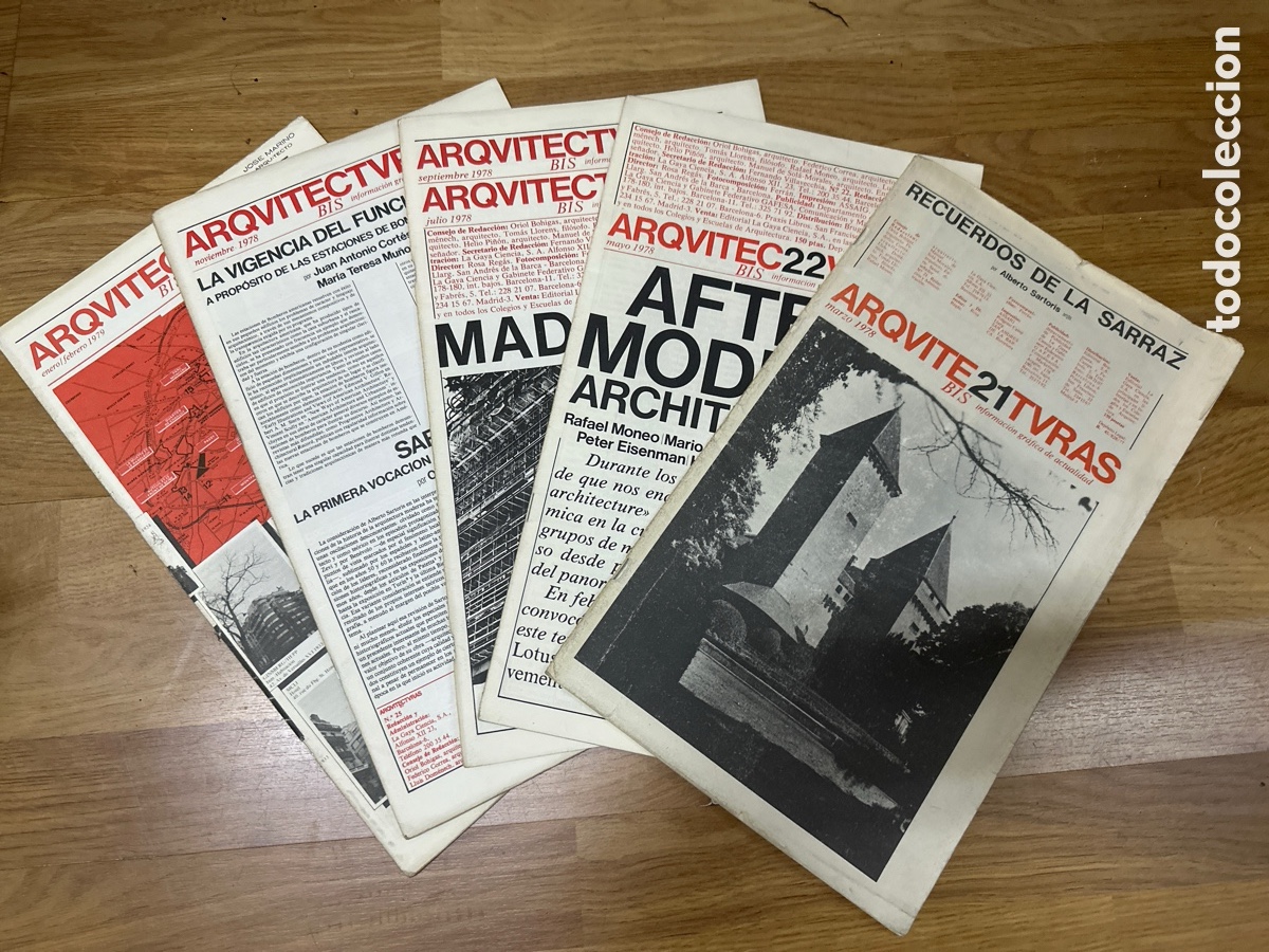 Coleccionismo de revistas y peri&oacute;dicos: Revista Arquitecturas lote de 5 a&ntilde;os 1978 1979