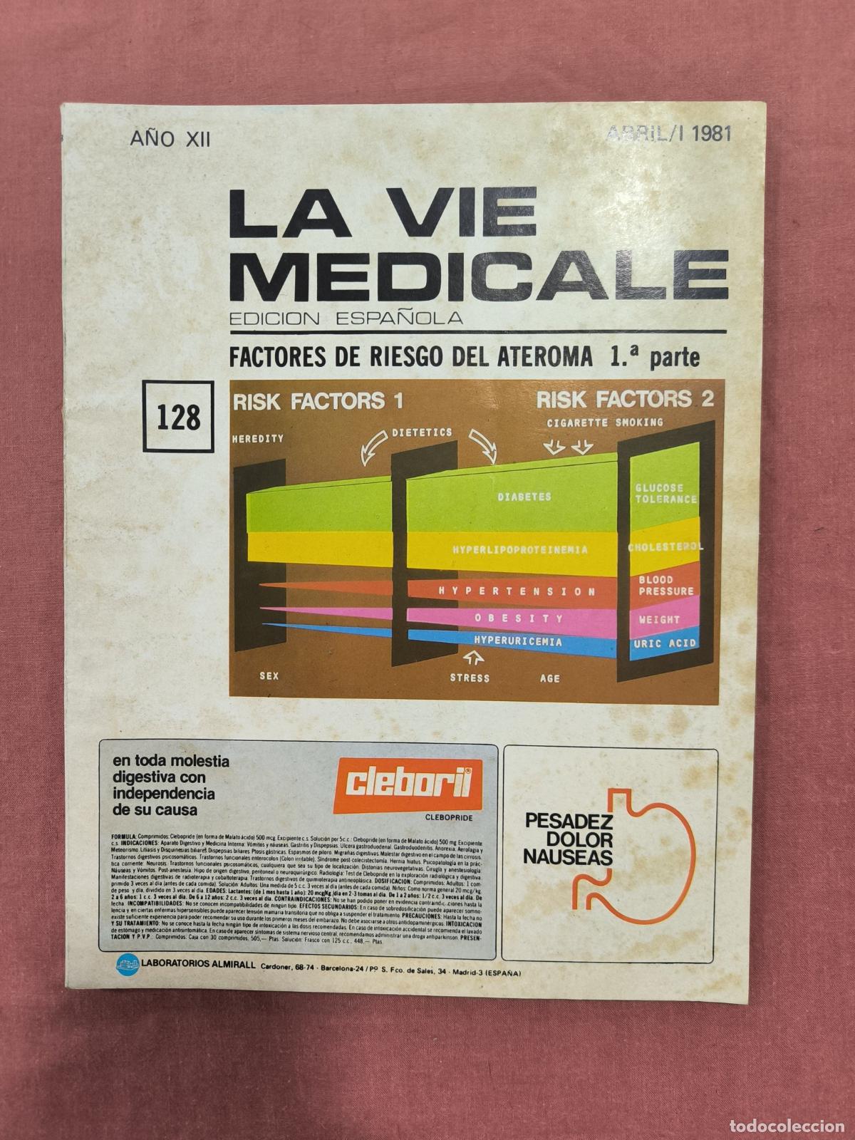 Coleccionismo de revistas y peri&oacute;dicos: Revista La Vie Medicale Edici&oacute;n Espa&ntilde;ola &ndash; Factores de Riesgo del Ateroma