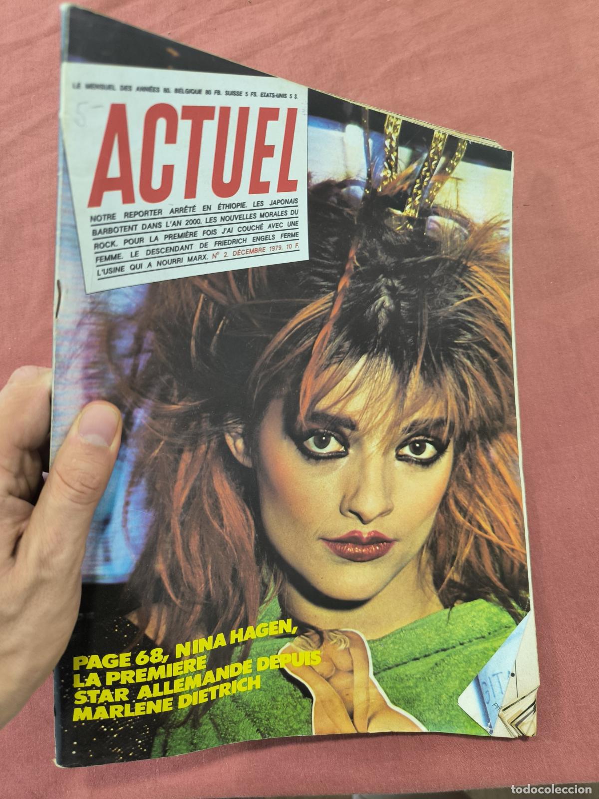Coleccionismo de revistas y peri&oacute;dicos: Revista Actuel &ndash; Nina Hagen los Japoneses en el A&ntilde;o 2000 Coleccionismo