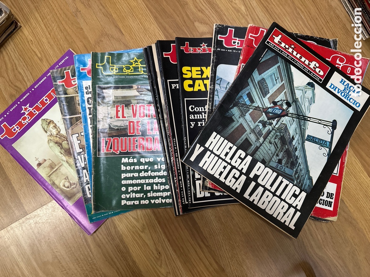 Coleccionismo de revistas y peri&oacute;dicos: Lote 13 Revistas Triunfo A&ntilde;os 1976 a 1980