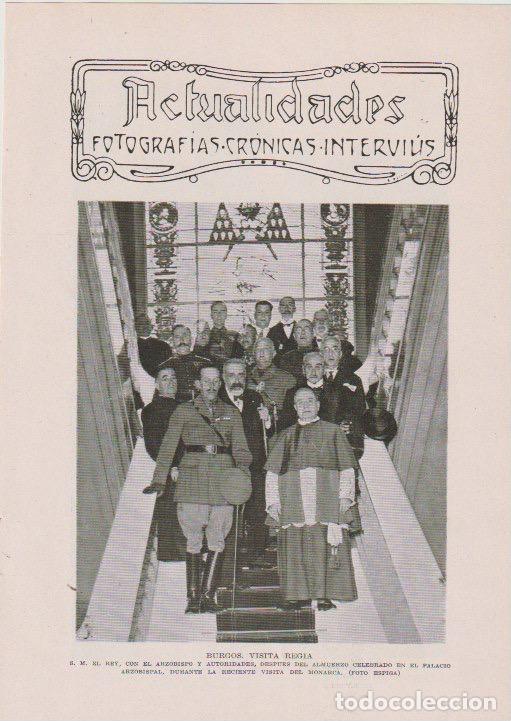 Coleccionismo de revistas y peri&oacute;dicos: * BURGOS * Visita Alfonso XIII; reverso barriada casa baratas; maniobras, Cavalcanti...-1930