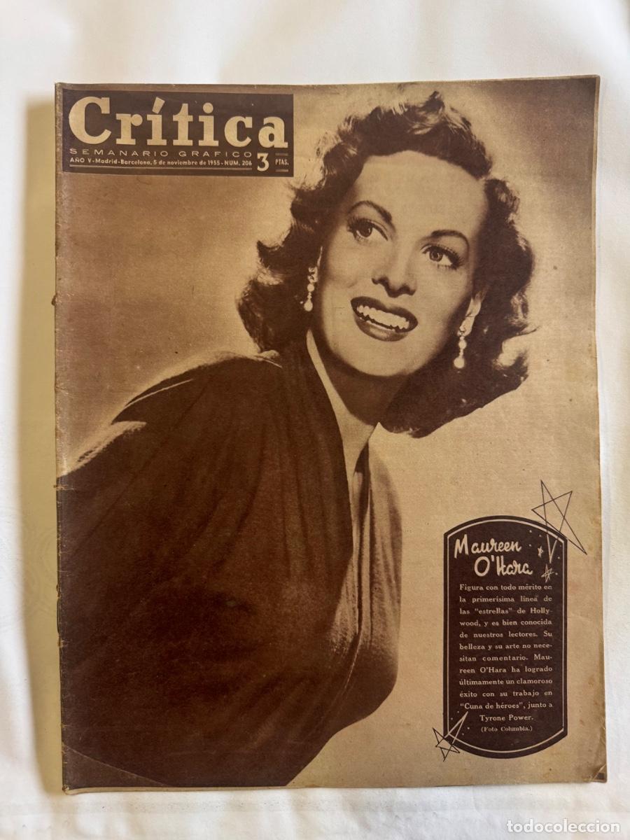 Coleccionismo de revistas y peri&oacute;dicos: Revista Critica , Maureen O&rsquo;Hara, Maria de Medicis, A&ntilde;o 1955