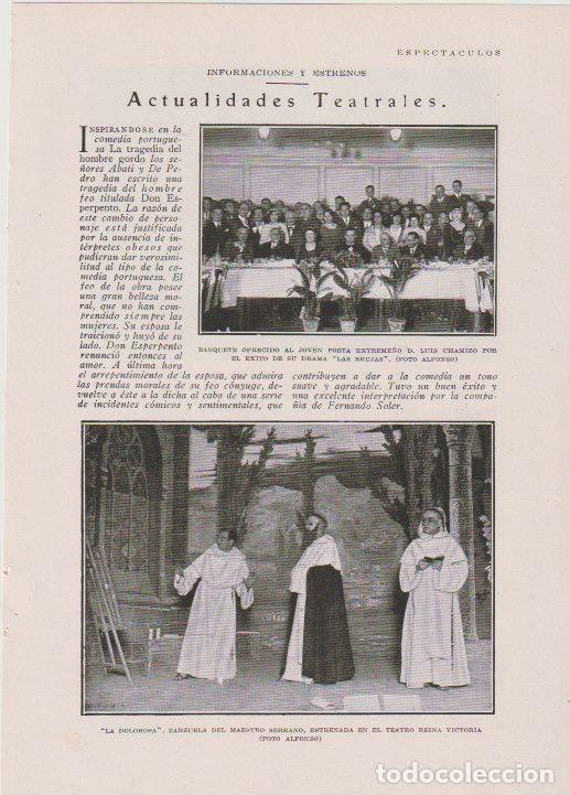 Coleccionismo de revistas y peri&oacute;dicos: * TEATRO * Luis Chamizo:zarzuela La Dolorosa de Serrano; comedia Don Esperpento - 1930
