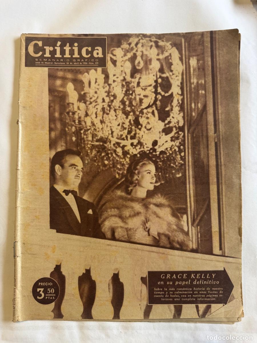 Coleccionismo de revistas y peri&oacute;dicos: Revista Critica , Grace Kelly, Tumba Tutankamen, A&ntilde;o 1956