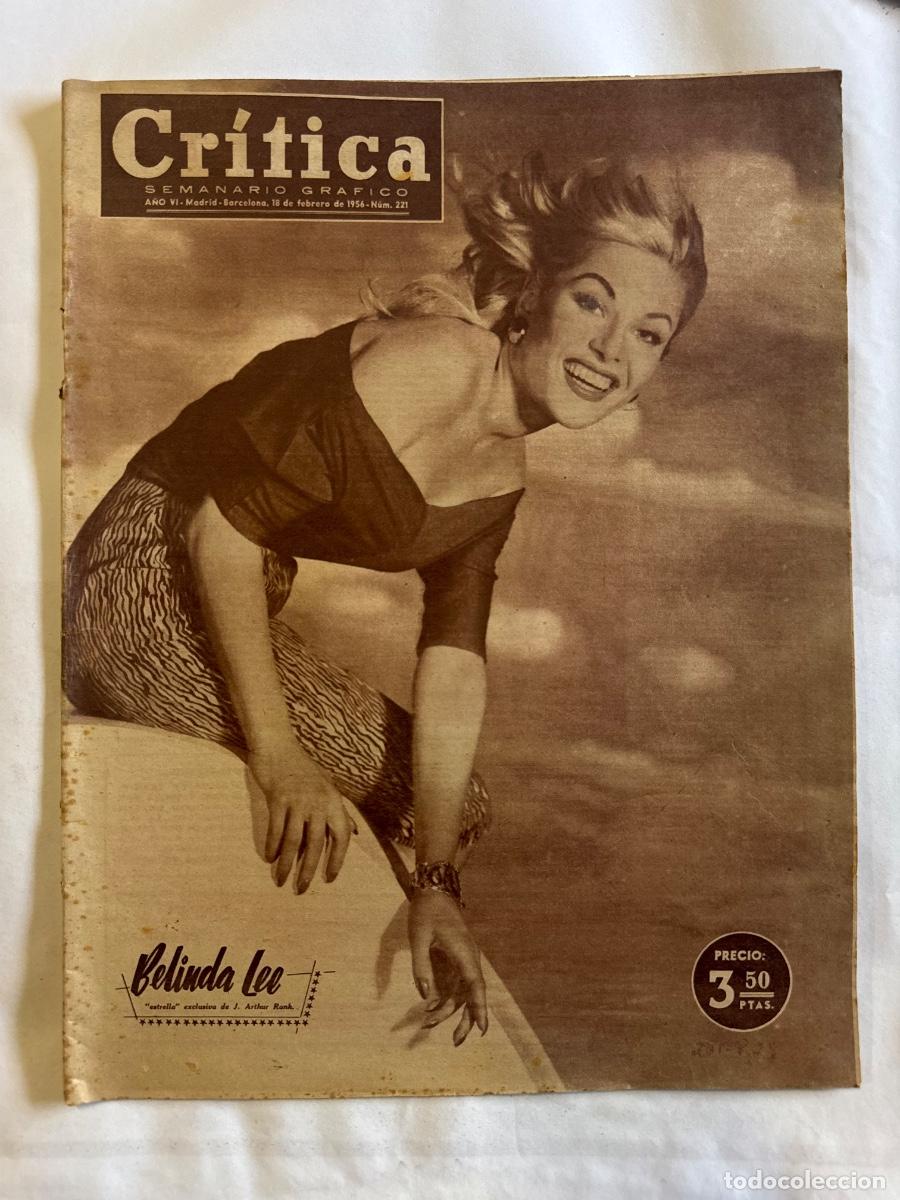 Coleccionismo de revistas y peri&oacute;dicos: Revista Critica , Belinda Lee, Diana Marquez, A&ntilde;o 1956