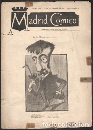Coleccionismo de revistas y peri&oacute;dicos: REVISTA MADRID COMICO A&Ntilde;O XX - 22 DE SEPTIEMBRE DE 1900 N&ordm; 51 (JULIAN ROMEA) - A-REV-3134
