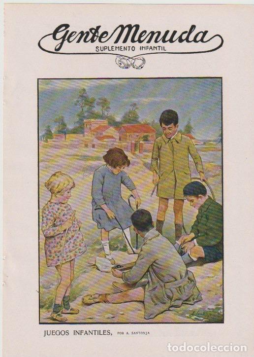 Collectionnisme de Revues et Journaux: Juegos infantiles / dibujo A.Santonja; reverso sala de juegos de unos almacenes de Berl&iacute;n - 1930