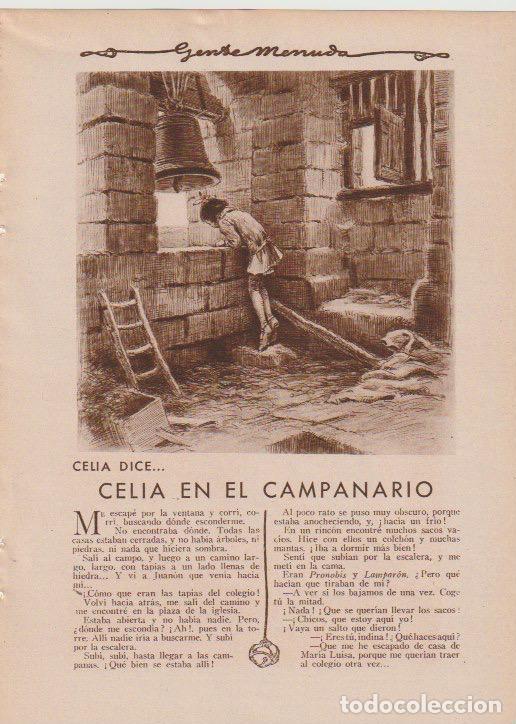 Colecionismo de Revistas e Jornais: Gente Menuda: Celia en el Campanario / Elena Fort&uacute;n; ilustraciones de Regidor - 1930
