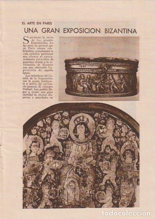 Colecionismo de Revistas e Jornais: Exposici&oacute;n de arte bizantino en Par&iacute;s / Francisco Pompey - 1931