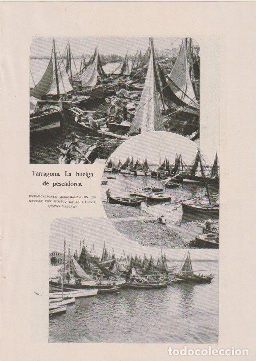 Coleccionismo de revistas y peri&oacute;dicos: Tarragona. La huelga de pescadores, embarcaciones amarradas - 1931