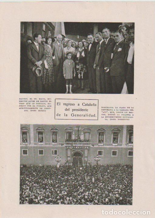 Coleccionismo de revistas y peri&oacute;dicos: Regreso a Catalu&ntilde;a del presidente Maci&agrave; - 1931