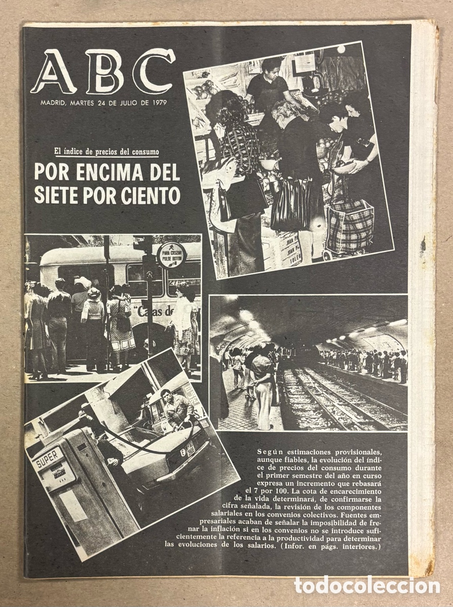 Coleccionismo de revistas y peri&oacute;dicos: ABC (24 JULIO 1979) IPC 7%, VUELTA DE EL CORDOB&Eacute;S, ASESINATO CAMARERO BEASAIN, SIMONSEN AL BARCELONA