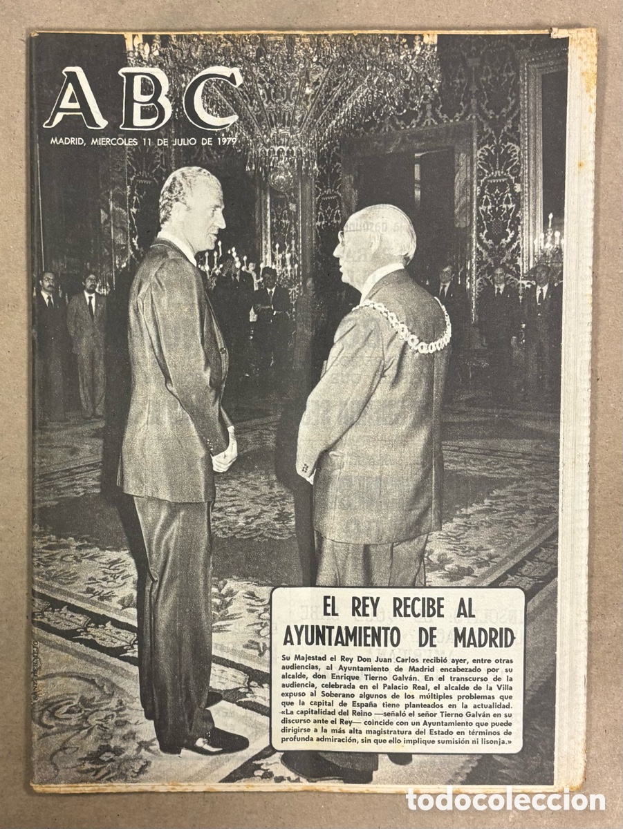 Coleccionismo de revistas y peri&oacute;dicos: ABC (11 JULIO 1979) EL REY RECIBE AL AYUNTAMIENTO MADRID, SKYLAB, LEVSKI - REAL MADRID COPA EUROPA