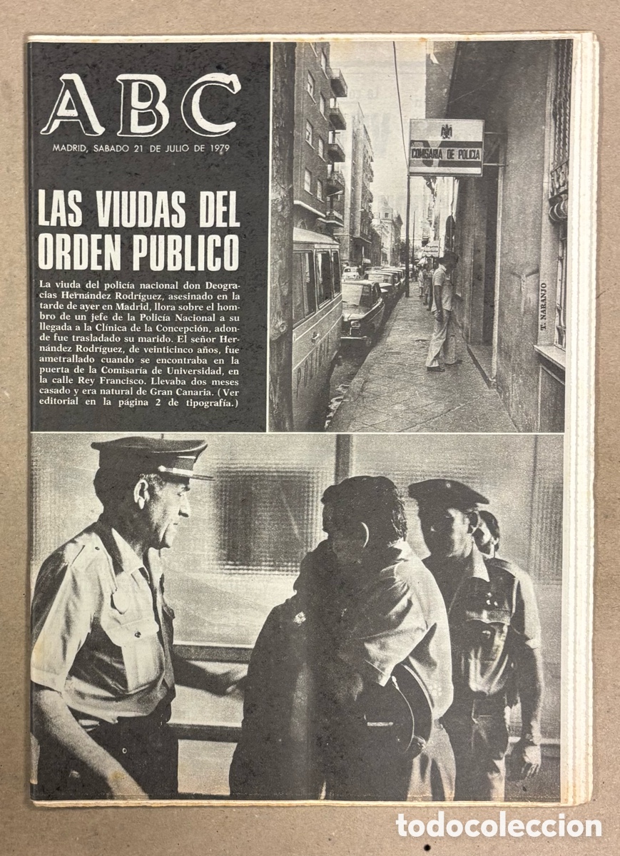 Coleccionismo de revistas y peri&oacute;dicos: ABC (21 JULIO 1979) ATENTADO GRAPO A POLIC&Iacute;A NACIONAL MADRID, CASTILLO DE CASTILNOVO (SEGOVIA), LOGO