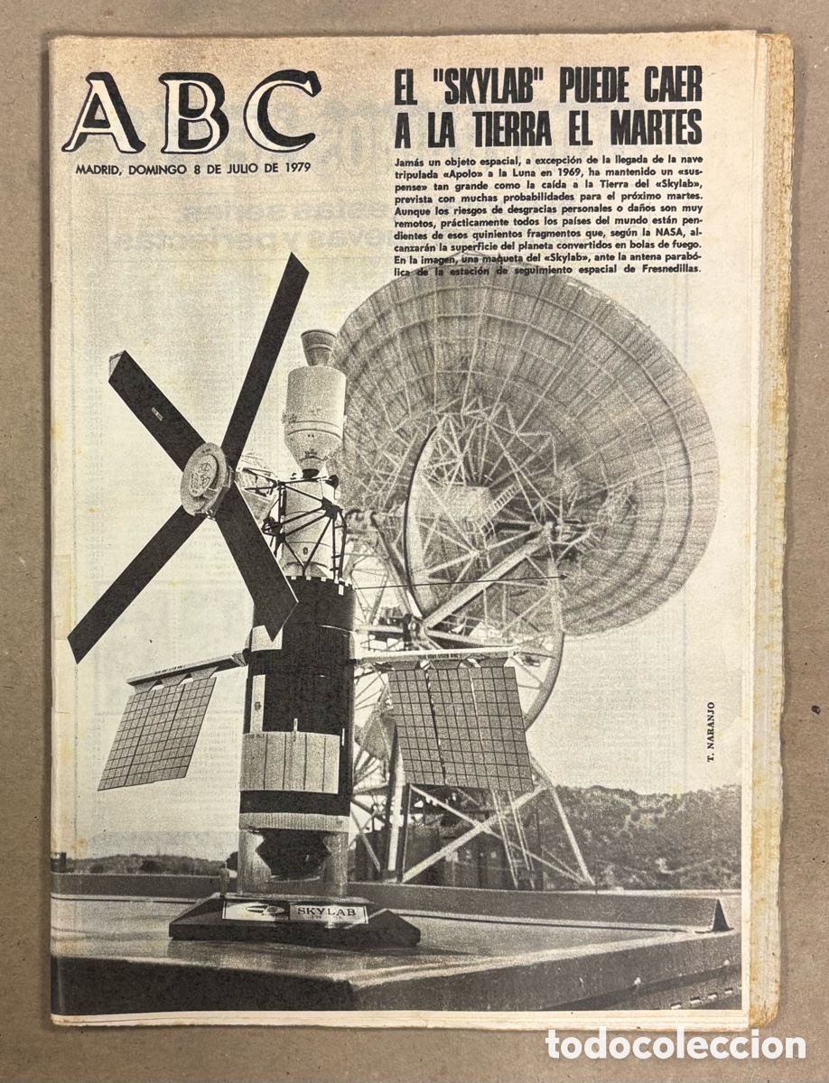 Coleccionismo de revistas y peri&oacute;dicos: ABC (8 JULIO 1979) LLEGADA A LA TIERRA AL SKYLAB, RAPHAEL EN FLORIDA PARK, VICENTE GALLEGO, ETA