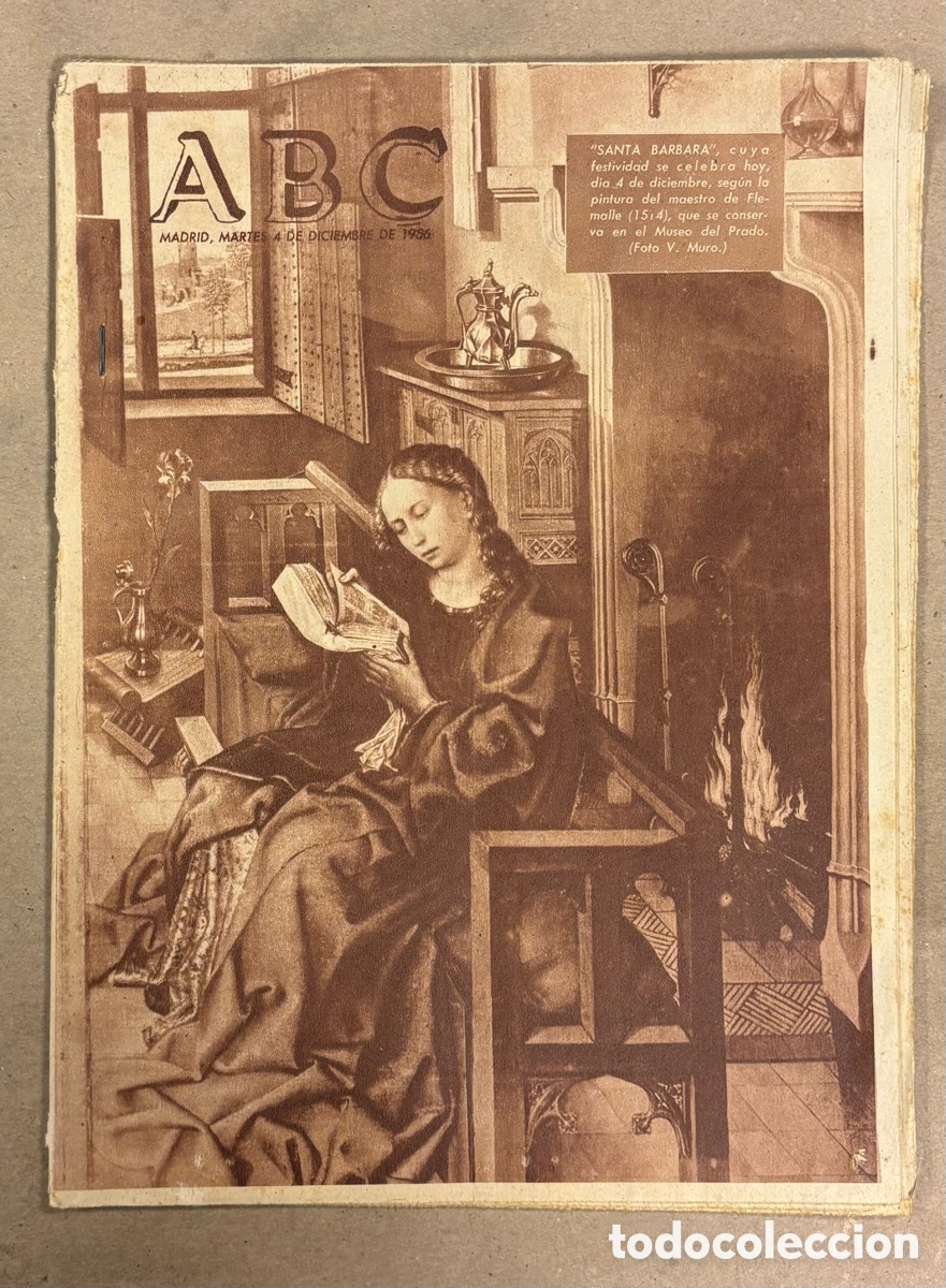 Coleccionismo de revistas y peri&oacute;dicos: ABC (4 DICIEMBRE 1956) SANTA BARBARA, BOTADURA EN CARTAGENA BUQUE PEDRO DE VALDIVIA,&hellip;