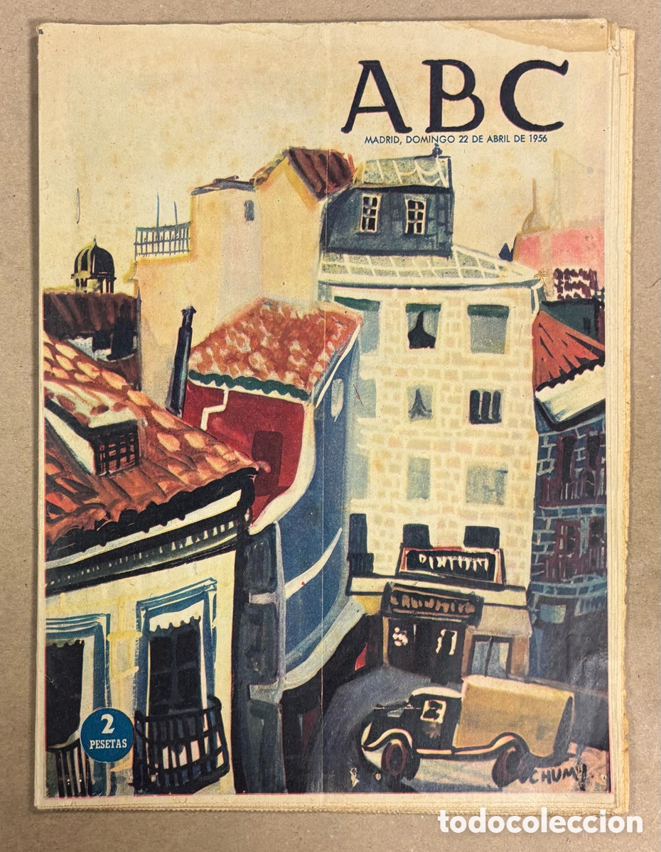 Coleccionismo de revistas y peri&oacute;dicos: ABC (22 ABRIL 1956) REIVINDICACI&Oacute;N DEL FLAMENCO, QUEVEDO, CATEDRAL MONTEVIDEO, TERREMOTOS GRANADA